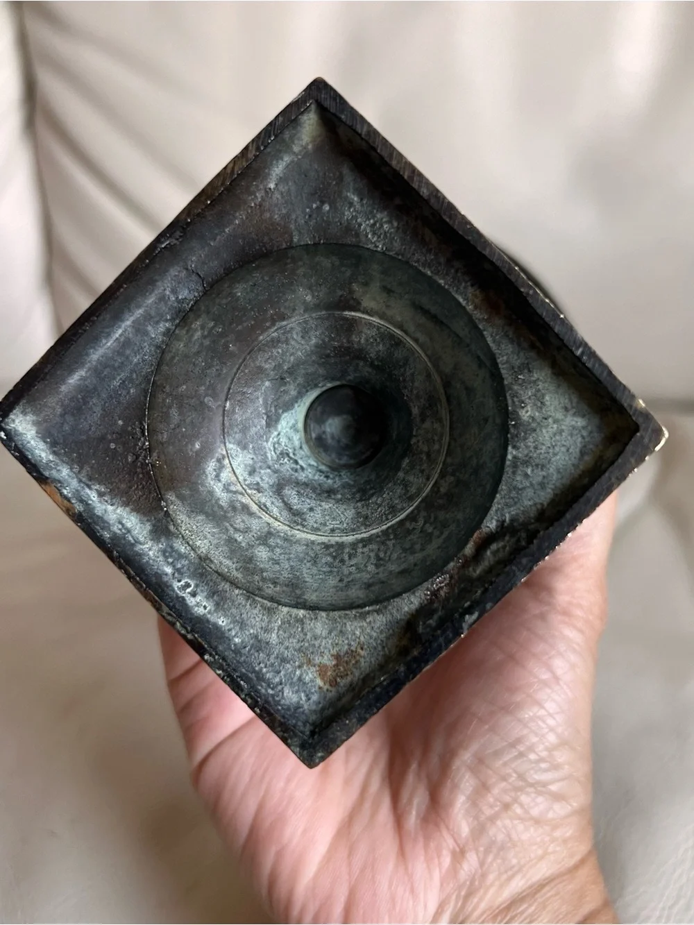 Neoclassical Style Metal Dark Antique Patina Urn Vase Planter